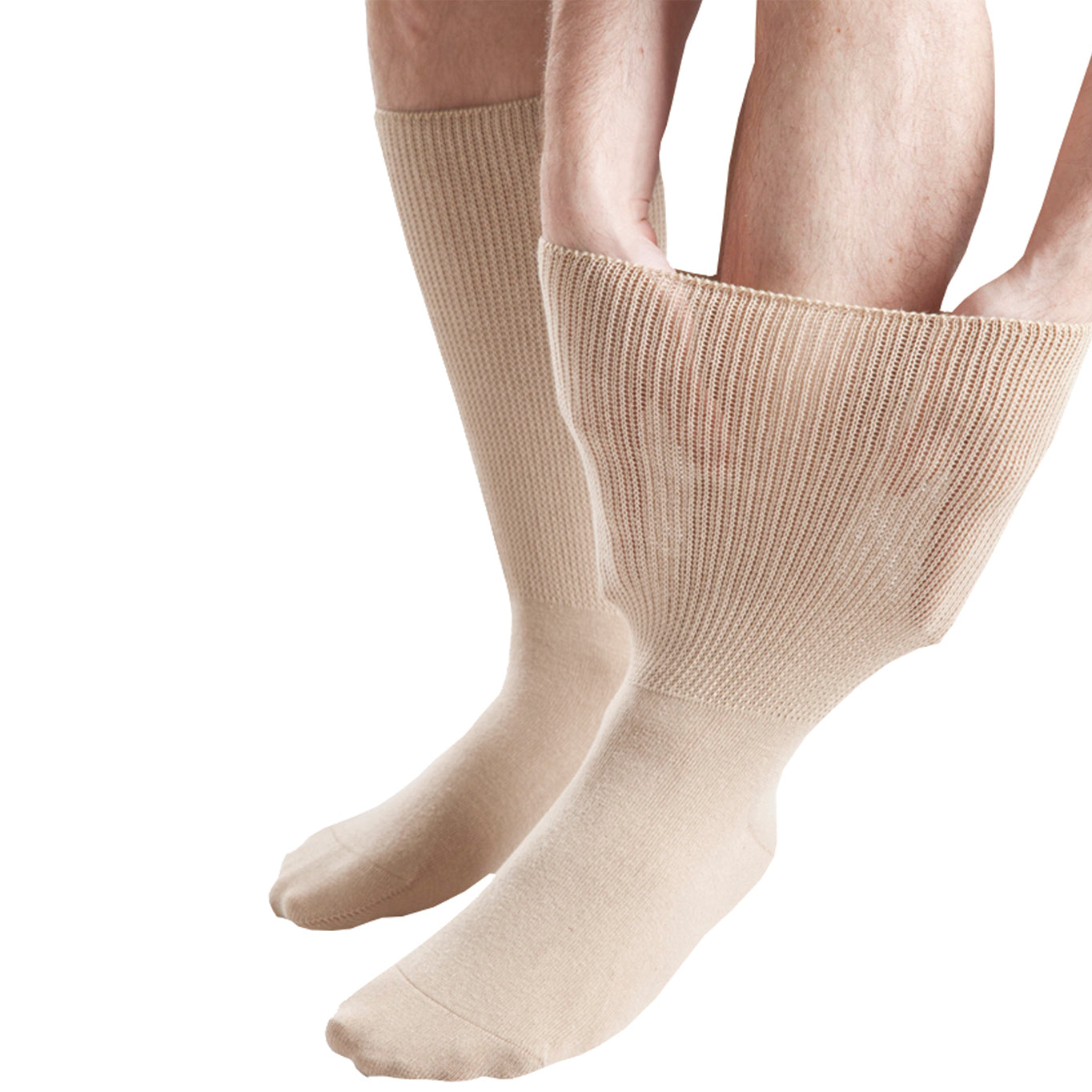 1 Pair Extra Wide Oedema Socks - Beige