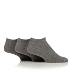 Load image into Gallery viewer, 3 Pairs Men's BigFoot Diabetic Trainer Socks - Grey
