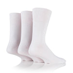 Load image into Gallery viewer, 3 Pairs Men's Diabetic Socks - White
