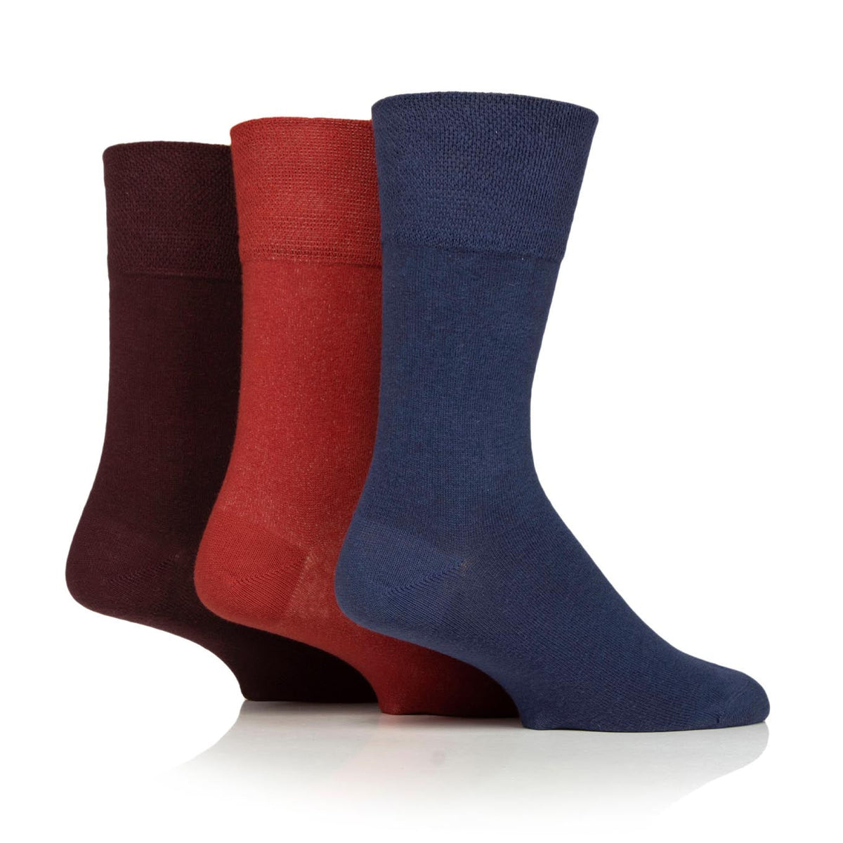 6 paires de chaussettes diabétiques pour homme - Mélange orange
