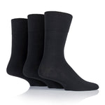 Charger l'image dans la galerie, 6 paires de chaussettes pour diabétiques BigFoot pour homme - Noir
