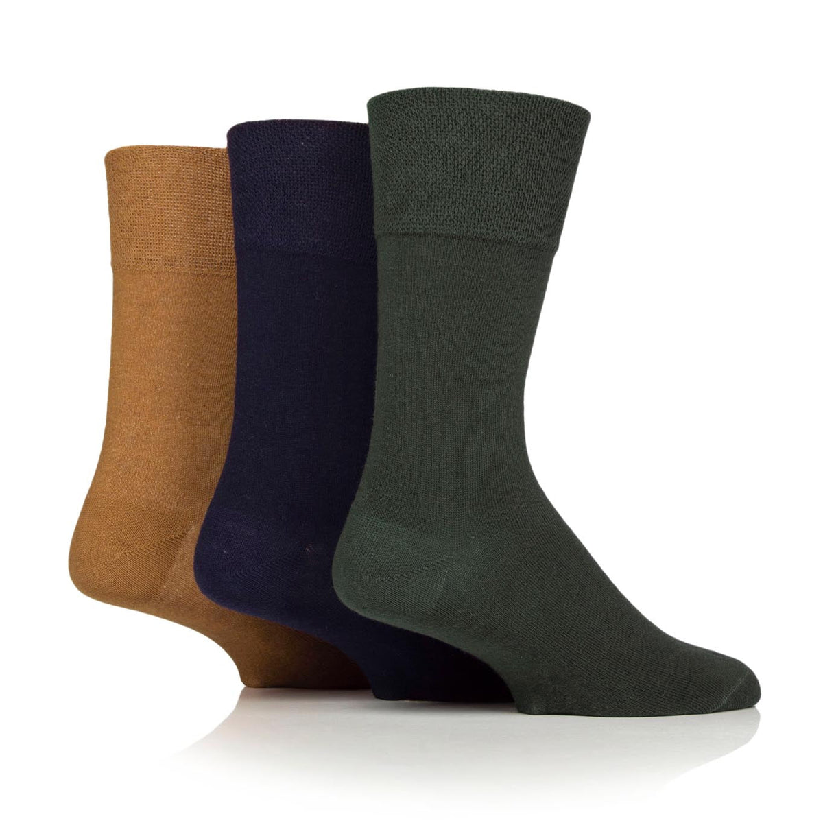 6 paires de chaussettes pour diabétiques BigFoot pour homme – Mélange ocre