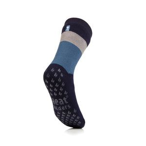 1 Pair Men's Raynaud's Thermal Slipper Socks - Navy