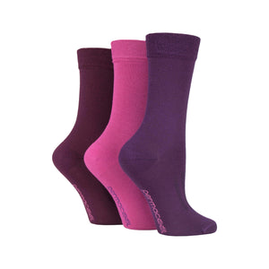 3 Pairs Ladies PermaCool Cooling Socks - Pink Mix