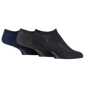 3 Pairs Men's PermaCool Cooling Trainer Socks - Black Mix