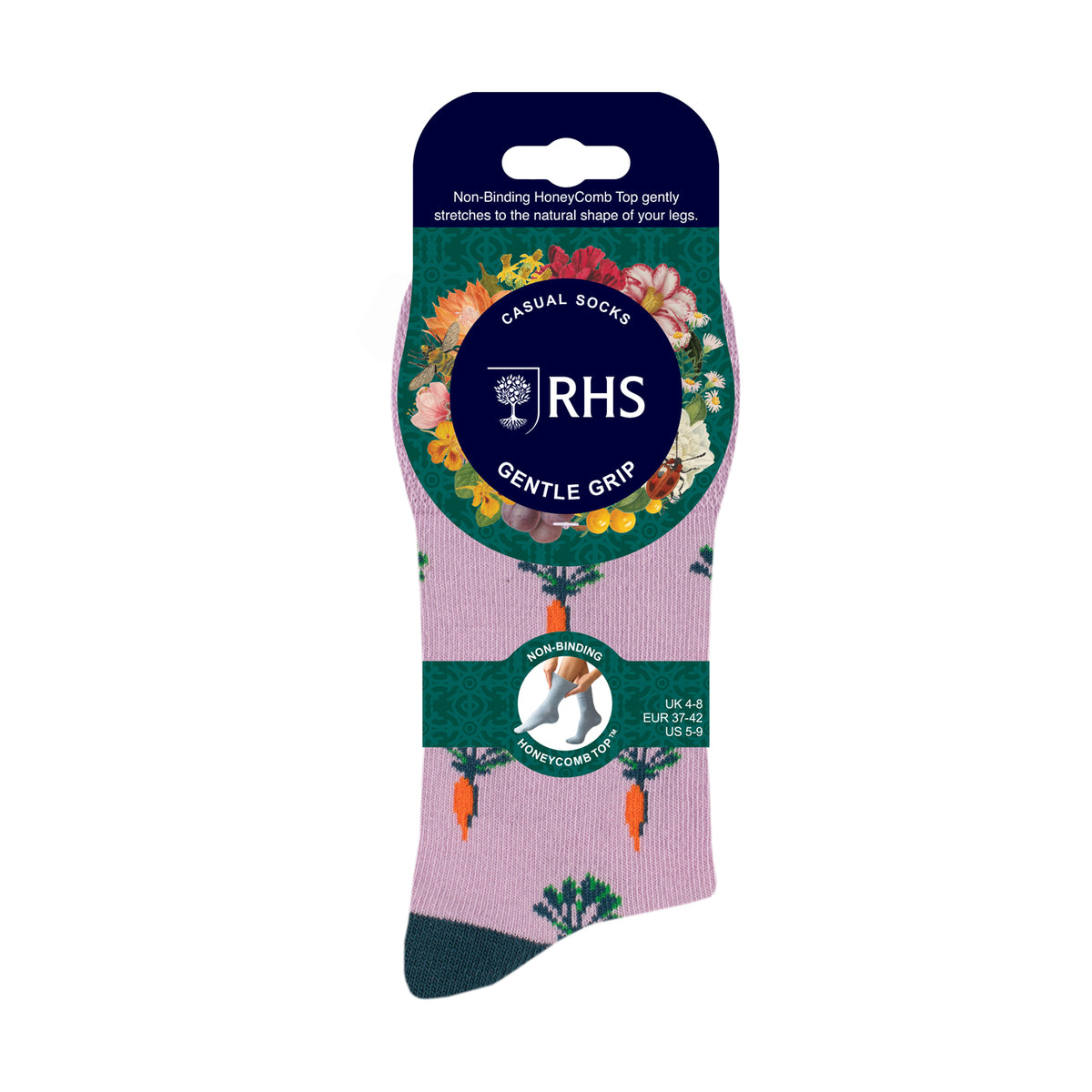 3 Pairs Ladies RHS Cotton Socks - Vegetables