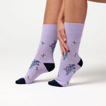 Load image into Gallery viewer, 3 Pairs Ladies RHS Bamboo Socks - Flowers &amp; Insects
