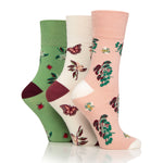 Load image into Gallery viewer, 3 Pairs Ladies Gift Boxed RHS Bamboo Socks - Bugs And Blooms
