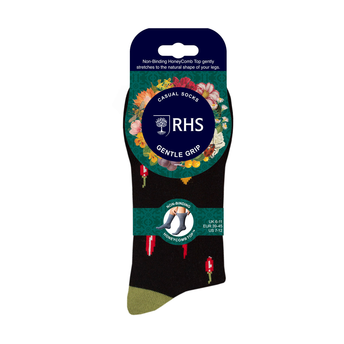 3 Pairs Men's RHS Cotton Socks - Vegetables