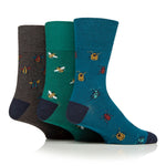 Load image into Gallery viewer, 3 Pairs Men's RHS Cotton Socks - Insects
