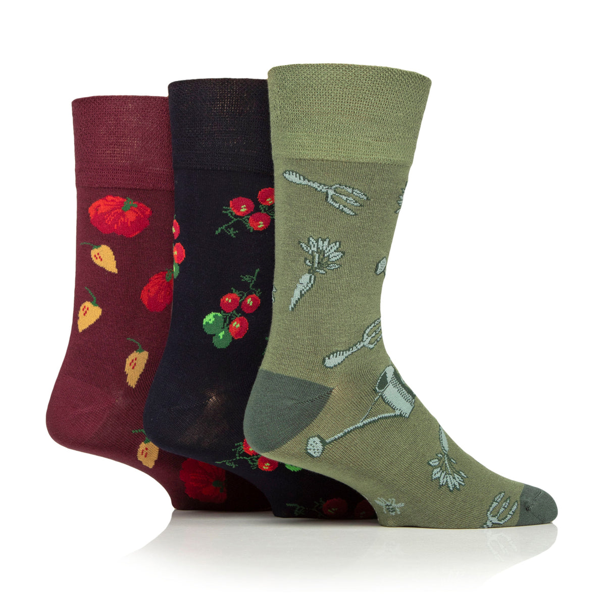 3 Pairs Men's Gift Boxed RHS Bamboo Socks - Allotment