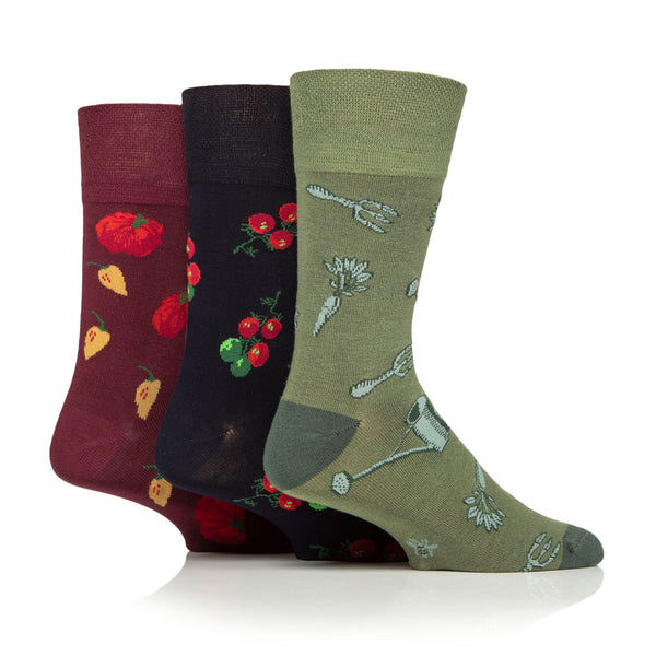3 Pairs Men's Gift Boxed RHS Bamboo Socks - Allotment