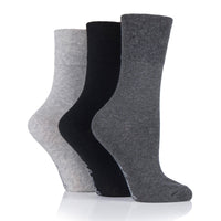 3 Pairs Kids Cotton Socks - Black/Grey