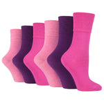 Load image into Gallery viewer, 6 Pairs Kids Cotton Socks - Pink/Purple
