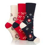 Lade das Bild in den Galerie-Viewer, 3 Paar Fun Feet Weihnachtssocken für Damen – Fairisle
