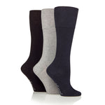 Charger l'image dans la galerie, 3 paires de chaussettes en coton noires pour femme, jusqu'au genou
