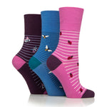 Load image into Gallery viewer, 3 Pairs Ladies Fun Feet Cotton Socks - Beautiful Bugs
