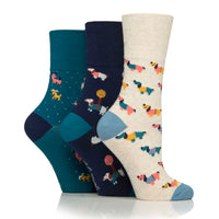 3 Pairs Ladies Fun Feet Cotton Socks - I'm a Dog Person