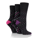 Load image into Gallery viewer, 3 Pairs Ladies Cotton Socks - Multi Dot
