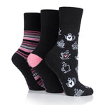 Load image into Gallery viewer, 3 Pairs Ladies Fun Feet Cotton Socks - Afternoon Tea

