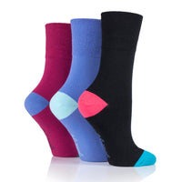 3 Pairs Ladies Colourburst Cotton Socks - Chroma Portal
