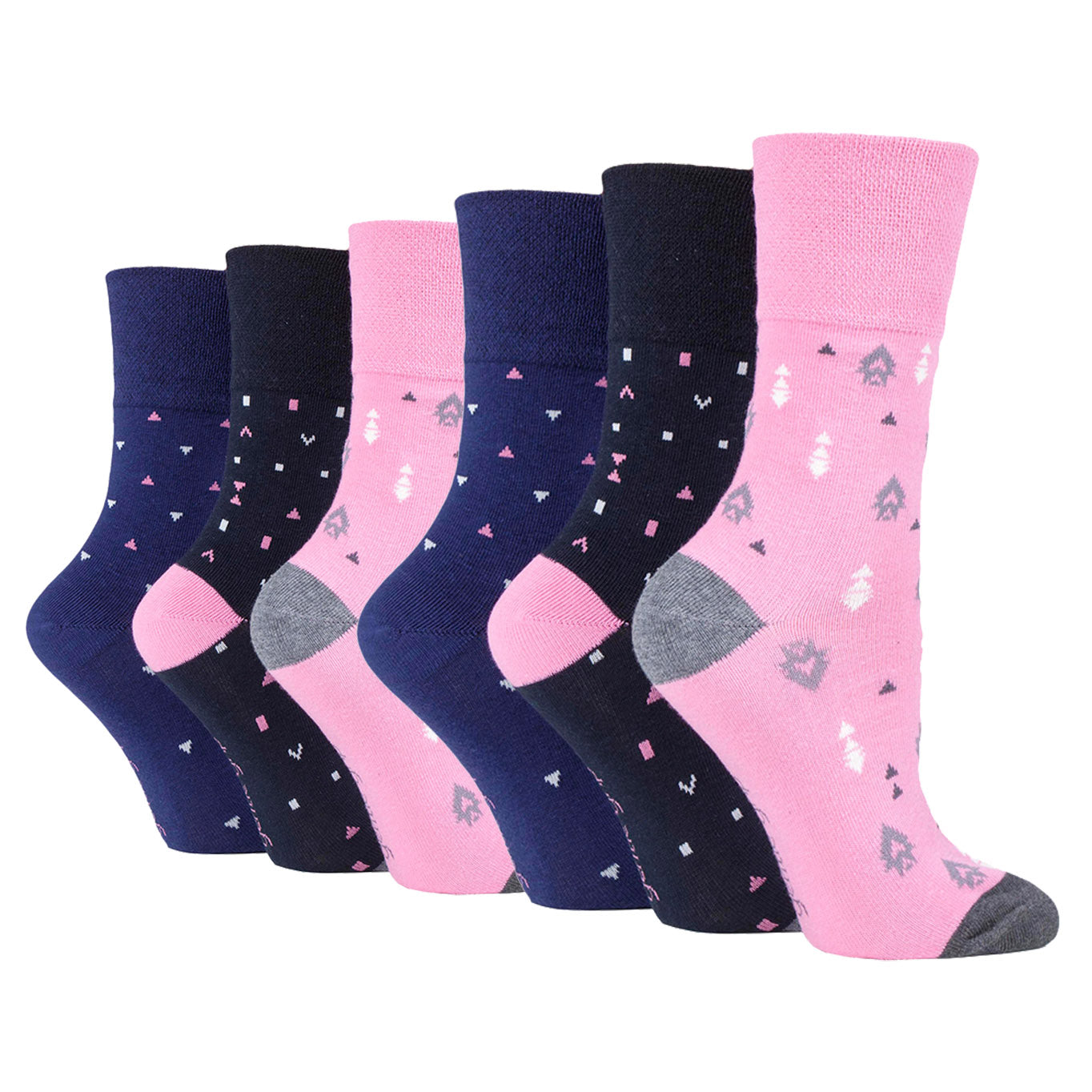 6 Pairs Ladies Cotton Socks - Bazar