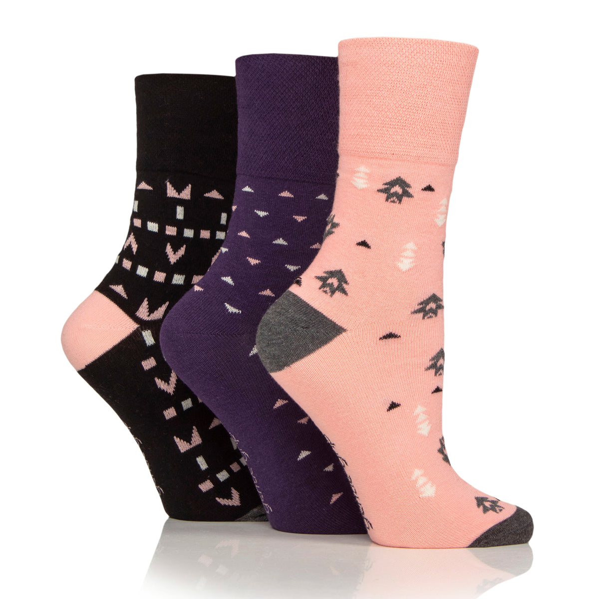 3 Pairs Ladies Cotton Socks - Bazaar