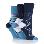 Load image into Gallery viewer, 3 Pairs Ladies Cotton Socks - New Dawn Blue
