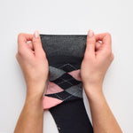 Load image into Gallery viewer, 3 Pairs Ladies Highlands Argyle Cotton Socks - Black
