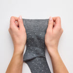 Charger l'image dans la galerie, Lot de 3 paires de chaussettes en coton à pois numériques pour femme - Anthracite/Gris
