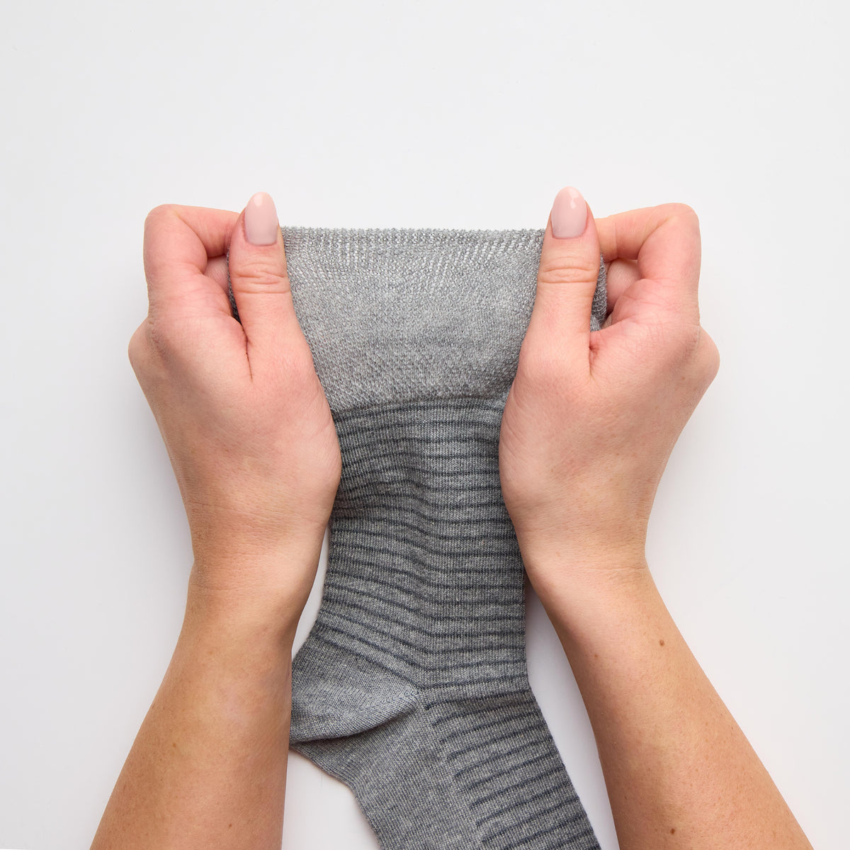 3 Pairs Ladies Varsity Stripe Cotton Socks - Grey