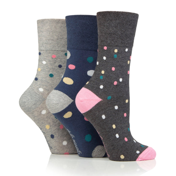 3 Pairs Ladies Cotton Socks - Speckled