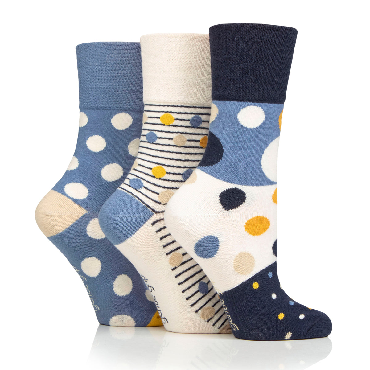 3 Pairs Ladies Cotton Socks - Summer Spots