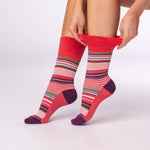 Load image into Gallery viewer, 3 Pairs Ladies Cotton Socks - Wilderness Stripe
