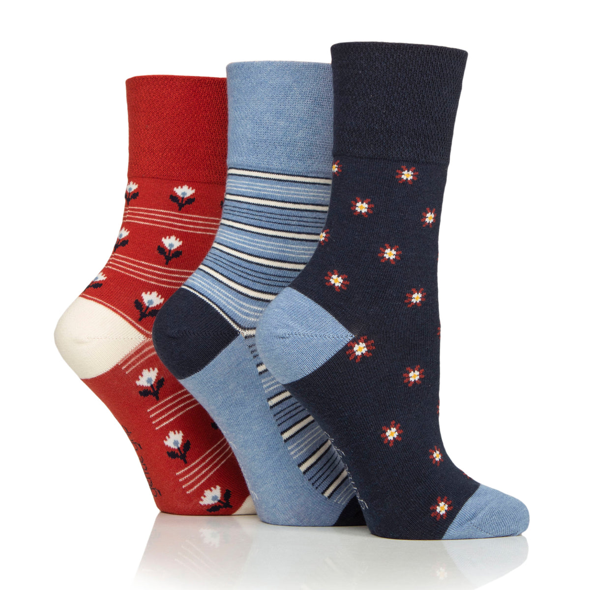 3 Pairs Ladies Cotton Socks - Tropical Folklore