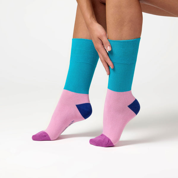 3 Paar Damen-Baumwollsocken mit Farbspritzern – Colour Pop