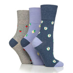 Load image into Gallery viewer, 3 Pairs Ladies Cotton Socks - Fruit

