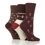 Load image into Gallery viewer, 3 Pairs Ladies Cotton Socks - Fairisle Fancy
