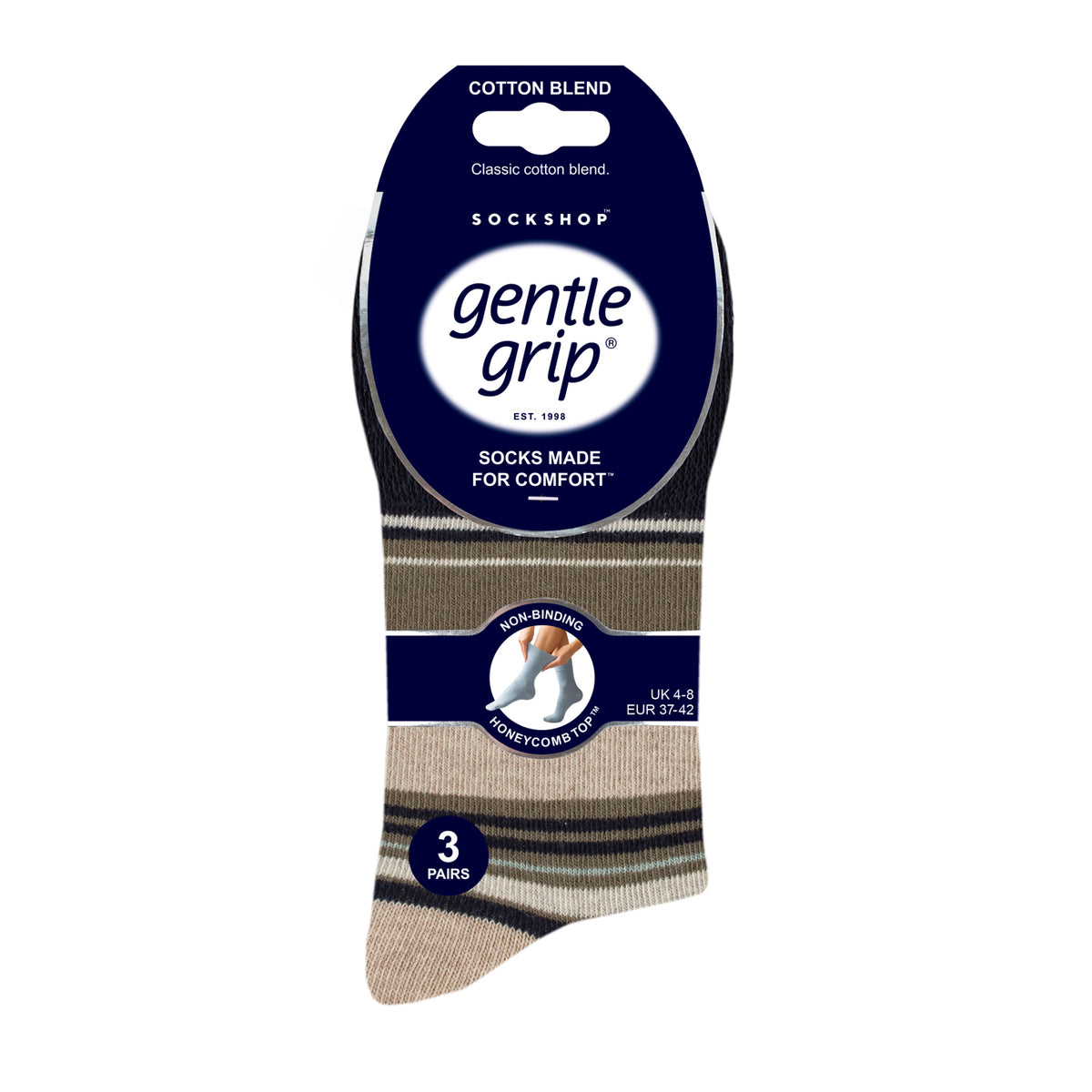 3 Pairs Ladies Cotton Socks - Office Party