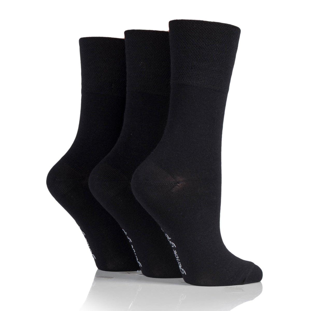 3 Pairs Ladies Bamboo Socks - Black