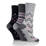 Load image into Gallery viewer, 3 Pairs Ladies Bamboo Socks - Grey
