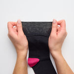Lade das Bild in den Galerie-Viewer, 3 Paar Damen-Fersen- und Zehensocken aus Baumwolle – Schwarz und Anthrazit
