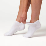 Load image into Gallery viewer, 3 Pairs Ladies Cotton Trainer Socks - White
