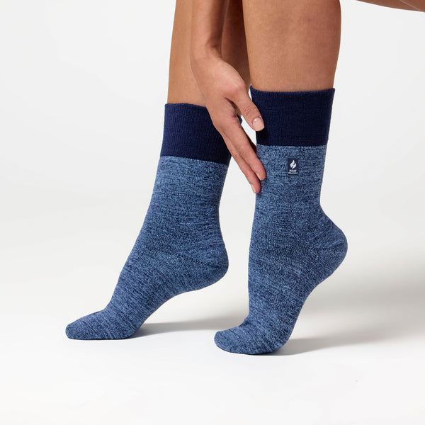 1 paire de chaussettes thermiques pour femme - Noir