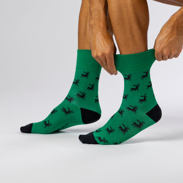 3 Pairs Men's Fun Feet Christmas Socks - Festive Icons