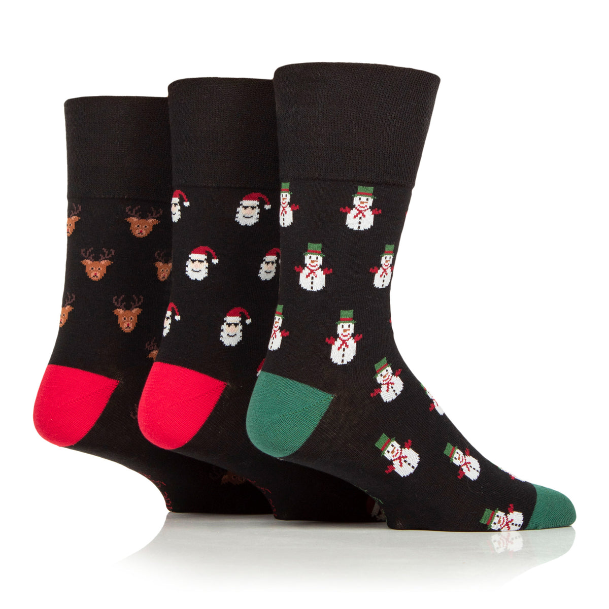 3 Paar Fun Feet Weihnachtssocken für Herren – Fairisle