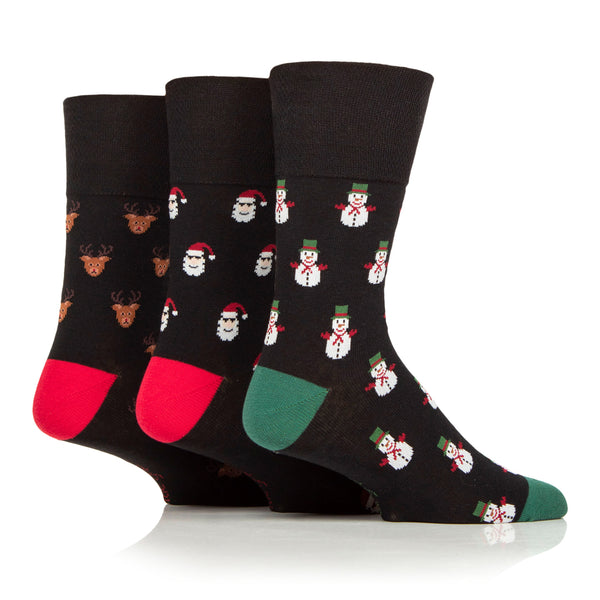 3 Paar Fun Feet Weihnachtssocken für Herren – Fairisle