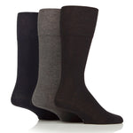 Charger l'image dans la galerie, 3 paires de chaussettes en coton pour homme, longueur sous le genou, noires
