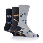 Charger l'image dans la galerie, Lot de 3 paires de chaussettes amusantes en coton pour homme - Born Free
