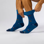 Charger l'image dans la galerie, Lot de 3 paires de chaussettes amusantes en coton pour homme - Véhicules
